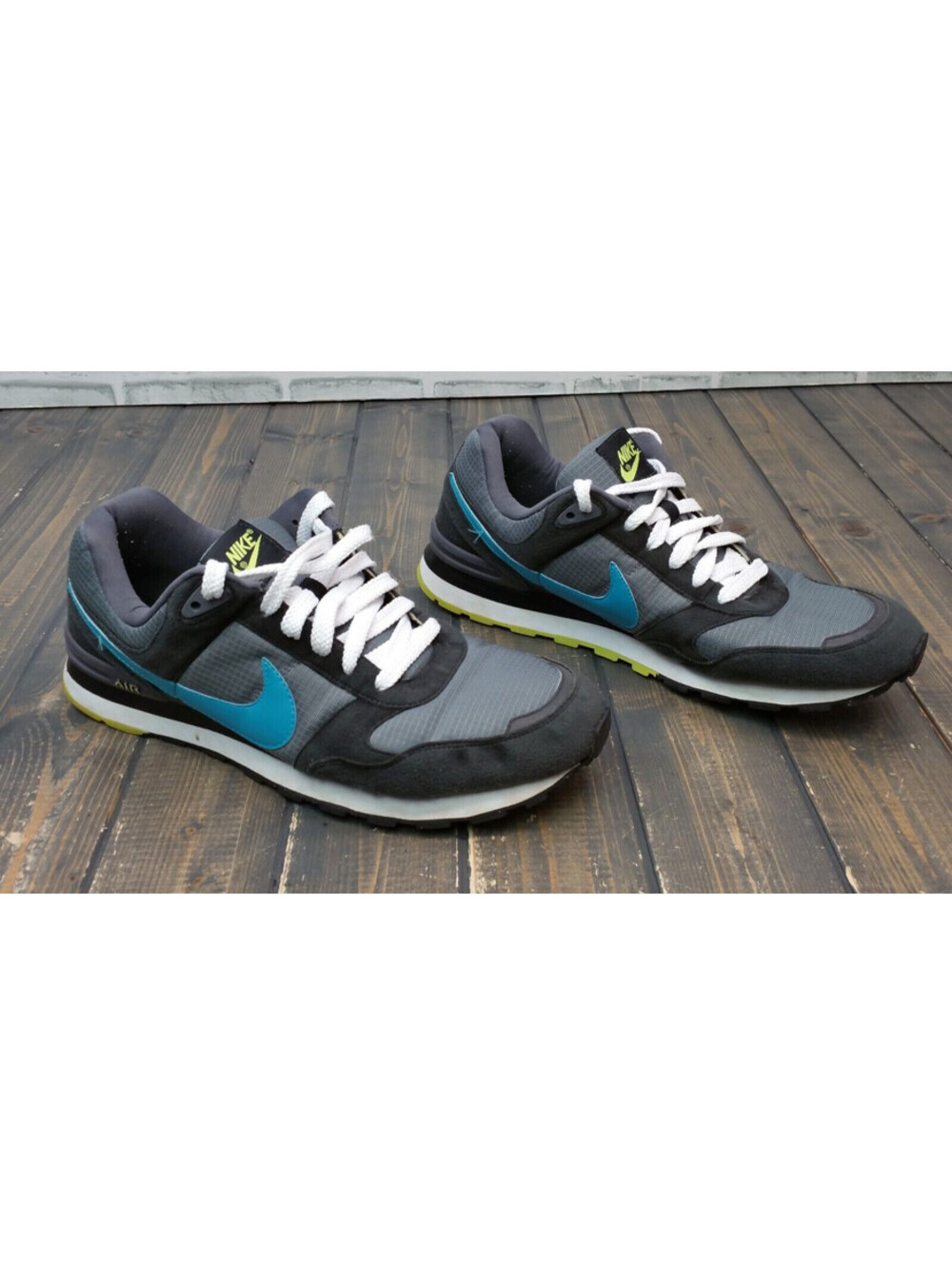 Nike Air 386156-016 MS78 Grey Teal Sneaker Running Shoes Size 13 Men's